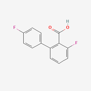 molecular formula C13H8F2O2 B6341122 2-(4-Fluorophenyl)-6-fluorobenzoic acid, 95% CAS No. 1214340-15-4