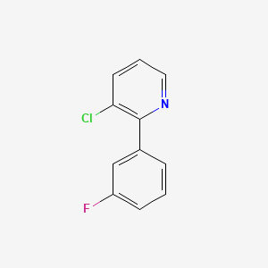 molecular formula C11H7ClFN B6341138 3-Chloro-2-(3-fluorophenyl)pyridine CAS No. 1214354-35-4