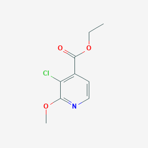 molecular formula C9H10ClNO3 B6341161 Ethyl 3-chloro-2-methoxyisonicotinate CAS No. 1214347-32-6