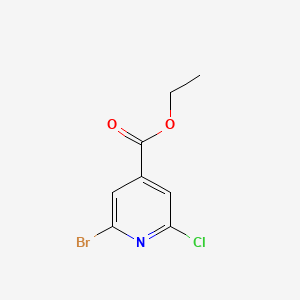 molecular formula C8H7BrClNO2 B6341178 Ethyl 2-bromo-6-chloroisonicotinate CAS No. 1214388-02-9