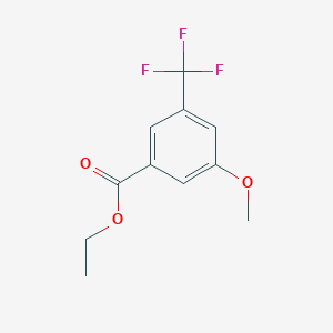 molecular formula C11H11F3O3 B6341186 3-Methoxy-5-trifluoromethyl-benzoic acid ethyl ester, 97% CAS No. 1214329-30-2