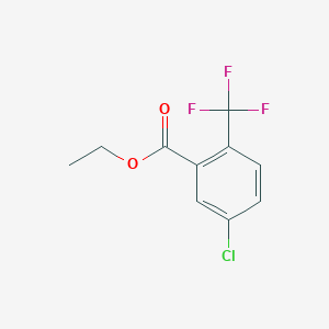 molecular formula C10H8ClF3O2 B6341239 5-Chloro-2-trifluoromethyl-benzoic acid ethyl ester, 97% CAS No. 773135-63-0