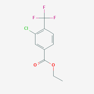 molecular formula C10H8ClF3O2 B6341241 3-Chloro-4-trifluoromethyl-benzoic acid ethyl ester, 97% CAS No. 1214362-90-9