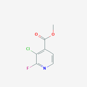 molecular formula C7H5ClFNO2 B6341284 Methyl 3-chloro-2-fluoroisonicotinate CAS No. 1214385-95-1