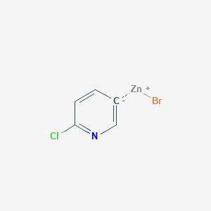 molecular formula C5H3BrClNZn B6341333 2-Chloro-5-pyridylzinc bromide, 0.5M in tetrahydrofuran CAS No. 1227833-84-2
