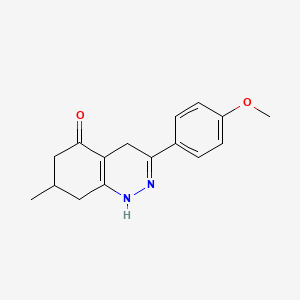 molecular formula C16H18N2O2 B6341334 3-(4-Methoxyphenyl)-7-methyl-1,4,6,7,8-pentahydrocinnolin-5-one CAS No. 1024229-43-3