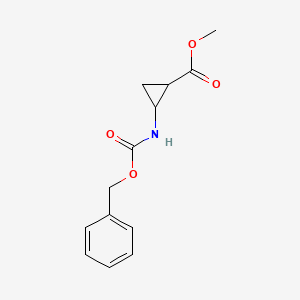 molecular formula C13H15NO4 B6341341 Methyl 2-(benzyloxycarbonylamino)cyclopropanecarboxylate CAS No. 2104635-40-5