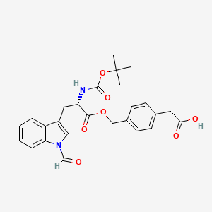 molecular formula C26H28N2O7 B6341371 Boc-L-Trp(Formyl)-O-CH2-Ph-CH2-COOH CAS No. 1332767-15-3