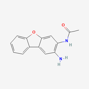 molecular formula C14H12N2O2 B6341372 2-Amino-3-acetylamino-dibenzofuran, 97% CAS No. 2088945-29-1