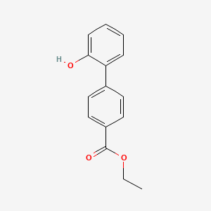 molecular formula C15H14O3 B6341385 2-(4-Ethoxycarbonylphenyl)phenol, 95% CAS No. 1209444-83-6