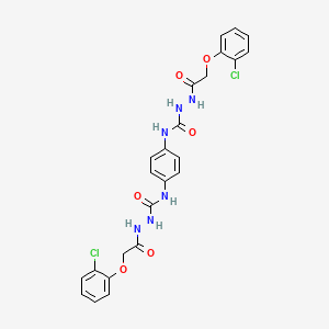 molecular formula C24H22Cl2N6O6 B6341413 2-(2-Chlorophenoxy)-N-(((4-(((2-(2-chlorophenoxy)acetylamino)amino)carbonylamino)phenyl)amino)carbonylamino)ethanamide CAS No. 1024127-52-3