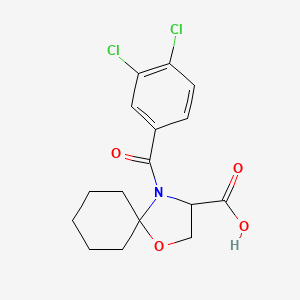 molecular formula C16H17Cl2NO4 B6341441 4-(3,4-Dichlorobenzoyl)-1-oxa-4-azaspiro[4.5]decane-3-carboxylic acid CAS No. 1008940-58-6