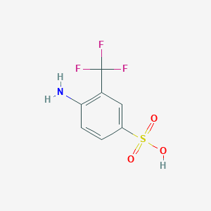 molecular formula C7H6F3NO3S B6341446 4-Amino-3-(trifluoromethyl)benzenesulfonic acid CAS No. 367-72-6