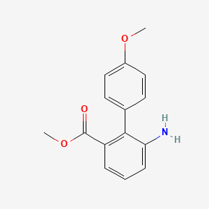 molecular formula C15H15NO3 B6341458 Methyl 3-amino-2-(4-methoxyphenyl)benzoate CAS No. 1198278-12-4
