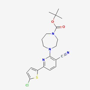 tert-Butyl 4-[6-(5-chlorothiophen-2-yl)-3-cyanopyridin-2-yl]-1,4-diazepane-1-carboxylate
