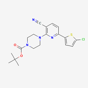 tert-Butyl 4-[6-(5-chlorothiophen-2-yl)-3-cyanopyridin-2-yl]piperazine-1-carboxylate
