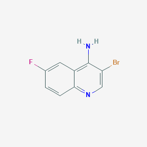 molecular formula C9H6BrFN2 B6341583 4-Amino-3-bromo-6-fluoroquinoline CAS No. 1065088-21-2
