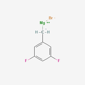 molecular formula C7H5BrF2Mg B6341589 3,5-Difluorobenzylmagnesium bromide, 0.25M in 2-MeTHF CAS No. 1417985-27-3