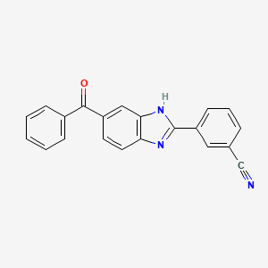 molecular formula C21H13N3O B6341601 5-Benzoyl-2-(3-cyanophenyl)benzimidazole CAS No. 1858251-00-9