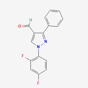molecular formula C16H10F2N2O B6341628 1-(2,4-Difluorophenyl)-3-phenyl-1H-pyrazole-4-carbaldehyde CAS No. 618098-74-1