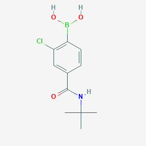 molecular formula C11H15BClNO3 B6341636 4-tert-Butylcarbamoyl-2-chlorobenzeneboronic acid;  97% CAS No. 2096336-15-9