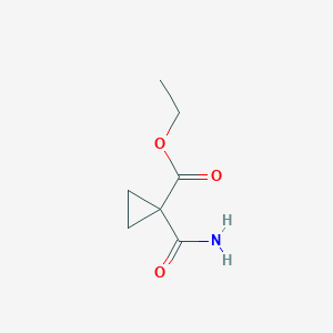 molecular formula C7H11NO3 B6341644 Ethoxycarbonylcyclopropane-1-carbamide CAS No. 6914-75-6