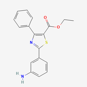 molecular formula C18H16N2O2S B6341654 Ethyl 2-(3-aminophenyl)-4-phenylthiazole-5-carboxylate CAS No. 1858251-38-3