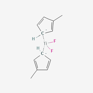 molecular formula C12H14F2Ti-2 B6341663 Bis(methylcyclopentadienyl)difluorotitanium(IV) CAS No. 38498-31-6