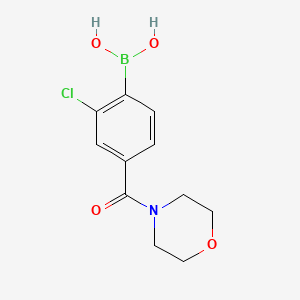 molecular formula C11H13BClNO4 B6341666 2-Chloro-4-(4-morpholinylcarbonyl)benzeneboronic acid;  97% CAS No. 2000187-73-3