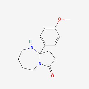 molecular formula C15H20N2O2 B6341676 9a-(4-甲氧基苯基)-八氢-1H-吡咯并[1,2-a][1,3]二氮杂环-7-酮 CAS No. 6029-40-9