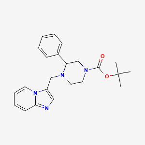 molecular formula C23H28N4O2 B6341681 tert-Butyl 4-{imidazo[1,2-a]pyridin-3-ylmethyl}-3-phenylpiperazine-1-carboxylate CAS No. 1184981-44-9