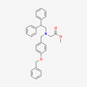molecular formula C31H31NO3 B6341689 Methyl 2-({[4-(benzyloxy)phenyl]methyl}(2,2-diphenylethyl)amino)acetate CAS No. 1186194-54-6