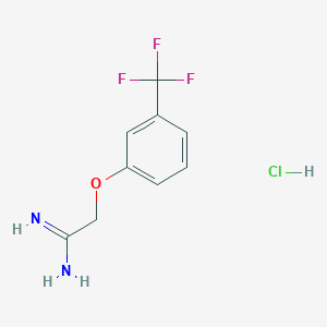 molecular formula C9H10ClF3N2O B6341696 2-(3-Trifluoromethyl-phenoxy)-acetamidine hydrochloride, 95% CAS No. 1186195-33-4