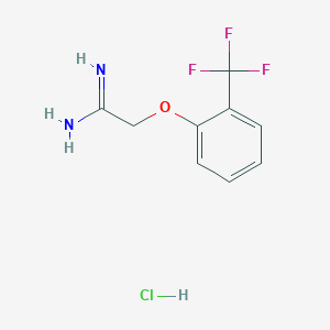 molecular formula C9H10ClF3N2O B6341720 2-(2-Trifluoromethyl-phenoxy)-acetamidine hydrochloride CAS No. 1186194-97-7