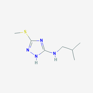 molecular formula C7H14N4S B6341724 N-(2-甲基丙基)-3-(甲硫基)-1H-1,2,4-三唑-5-胺 CAS No. 1021088-99-2