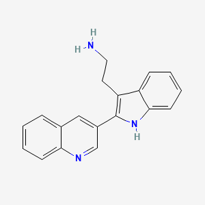 molecular formula C19H17N3 B6341748 2-[2-(Quinolin-3-yl)-1H-indol-3-yl]ethan-1-amine CAS No. 862118-74-9