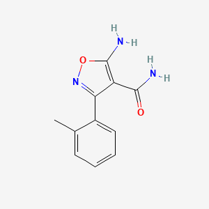 5-Amino-3-(2-methylphenyl)-1,2-oxazole-4-carboxamide