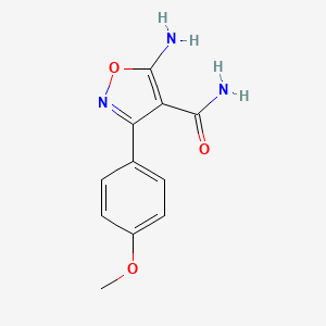 molecular formula C11H11N3O3 B6341767 5-Amino-3-(4-methoxyphenyl)-1,2-oxazole-4-carboxamide CAS No. 1124248-01-6
