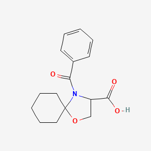 molecular formula C16H19NO4 B6341797 4-Benzoyl-1-oxa-4-azaspiro[4.5]decane-3-carboxylic acid CAS No. 637773-04-7