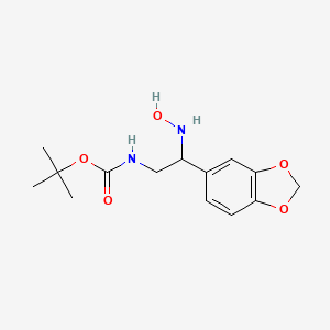 tert-Butyl N-[2-(2H-1,3-benzodioxol-5-yl)-2-(hydroxyamino)ethyl]carbamate