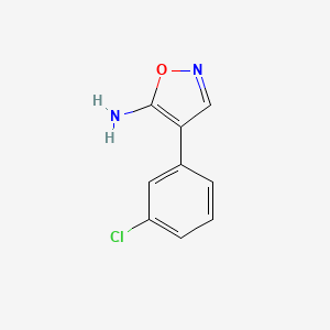 molecular formula C9H7ClN2O B6341837 4-(3-Chlorophenyl)-1,2-oxazol-5-amine CAS No. 1020058-39-2