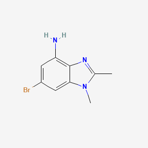 molecular formula C9H10BrN3 B6341866 6-Bromo-1,2-dimethyl-1H-benzoimidazol-4-ylamine CAS No. 713530-66-6