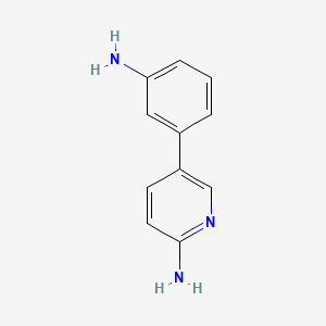 molecular formula C11H11N3 B6341872 5-(3-Aminophenyl)pyridin-2-amine, 95% CAS No. 503536-72-9