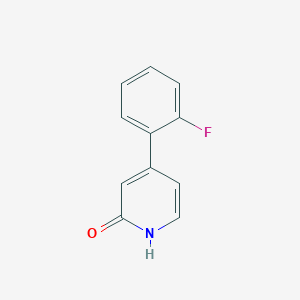 molecular formula C11H8FNO B6341891 4-(2-Fluorophenyl)-2-hydroxypyridine;  95% CAS No. 1159815-25-4