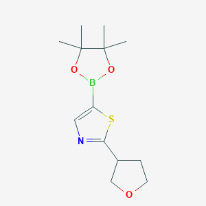 molecular formula C13H20BNO3S B6341892 2-(四氢呋喃-3-基)噻唑-5-硼酸频哪醇酯 CAS No. 1356469-05-0
