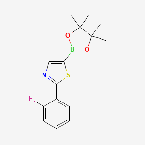 molecular formula C15H17BFNO2S B6341905 2-(2-Fluorophenyl)thiazole-5-boronic acid pinacol ester CAS No. 1402174-44-0
