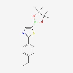 molecular formula C17H22BNO2S B6341912 2-(4-Ethylphenyl)thiazole-5-boronic acid pinacol ester CAS No. 1402227-39-7