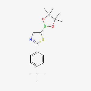 molecular formula C19H26BNO2S B6341919 2-(4-tert-Butylphenyl)thiazloe-5-boronic acid pinacol ester CAS No. 2096342-21-9