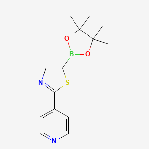 molecular formula C14H17BN2O2S B6341927 2-(Pyridin-4-yl)thiazole-5-boronic acid pinacol ester CAS No. 1402165-94-9