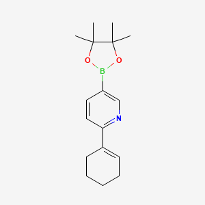 molecular formula C17H24BNO2 B6341934 6-(Cyclohex-1-en-1-yl)pyridine-3-boronic acid pinacol ester CAS No. 1989596-92-0
